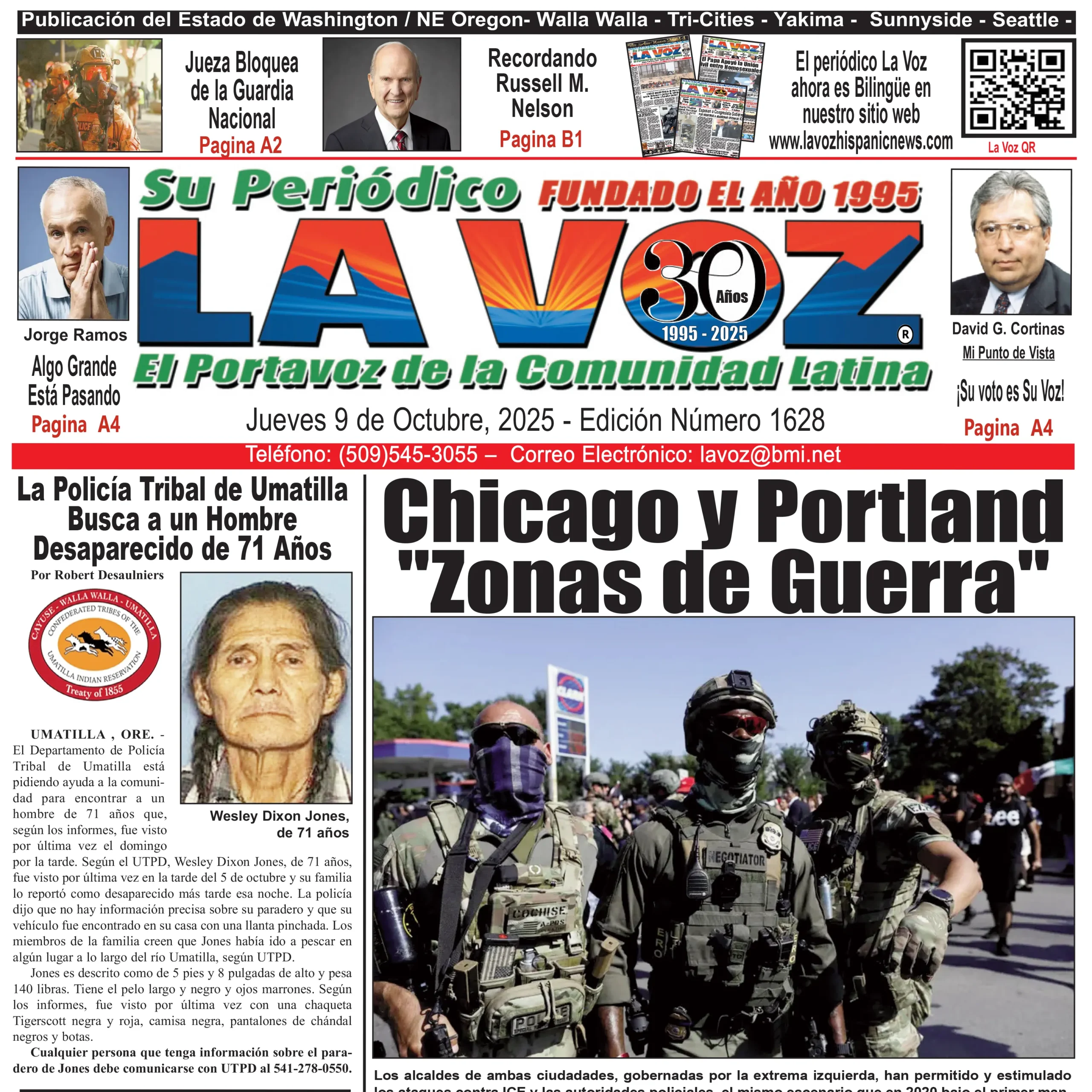 Jueves 9 de Octubre, 2025 - Edición Número 1628