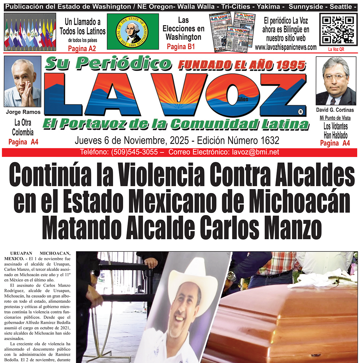 Jueves 6 de Noviembre, 2025 - Edición Número 1632